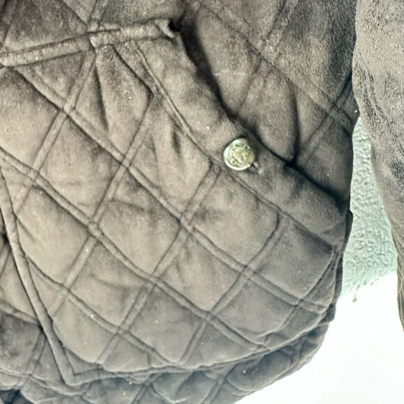Lauren Ralph Lauren Equestrian Barn Jacket Womens size Small brown quilted - Picture 3 of 8